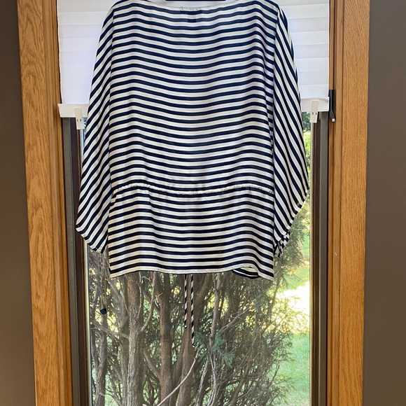 Cute Blue and White Stripe Chaps Blouse - Picture 2 of 4